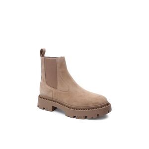 ASH Womens Brown Pull Tab Goring Genesis Round Toe Block Heel Leather Chelsea 39